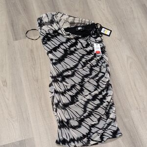 DKNY Monochrome Mesh Dress